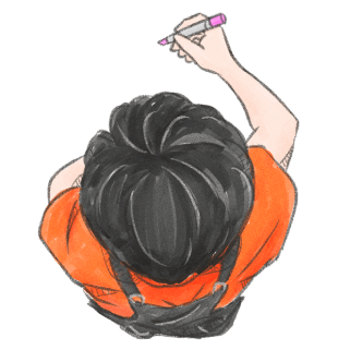 パラパラ漫画を描く人